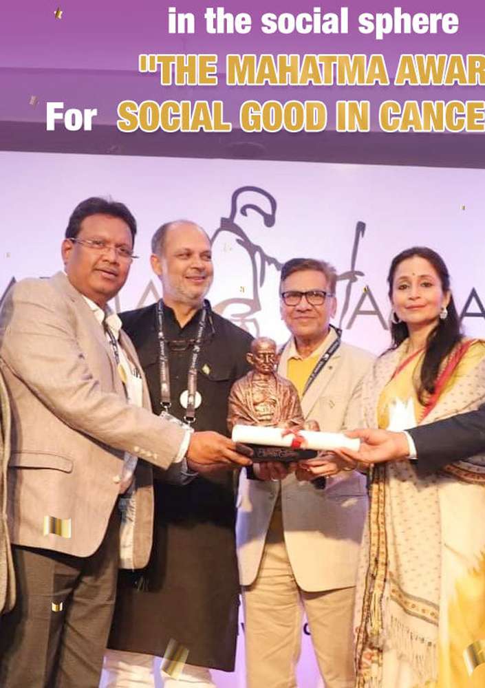 <span>Received Prestigious Mahatma Award</span><br>
MGCH&RI, has been awarded the highest honor in the social sphere "THE MAHATMA AWARD" for SOCIAL GOOD IN CANCER CARE to recognize distinguished service of high order in the field of Oncology as a CHANGEMAKER & IMPACT LEADER for our excellent ethical work, integrity, consistent, sustainable and, socially responsible efforts & initiatives throughout a decade and a half while meeting the challenges in Gandhian way particularly in the time of Covid-19.