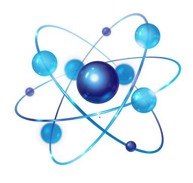 An atomic symbol on a white background.